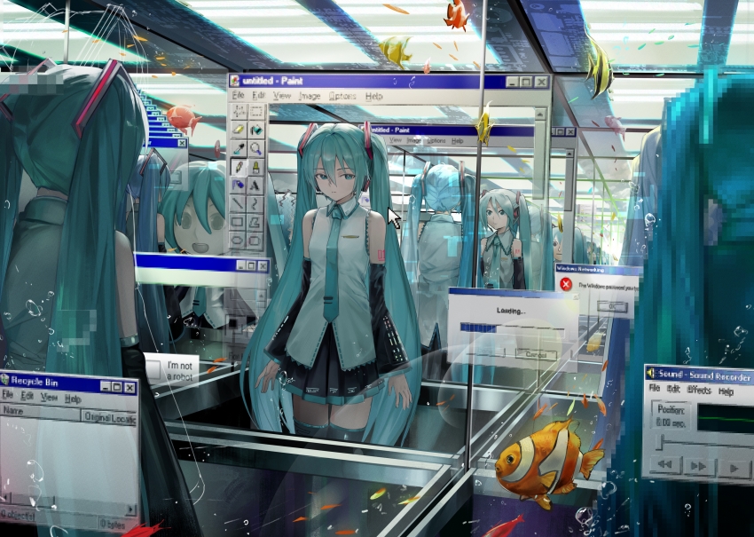 水下初音的复古窗口